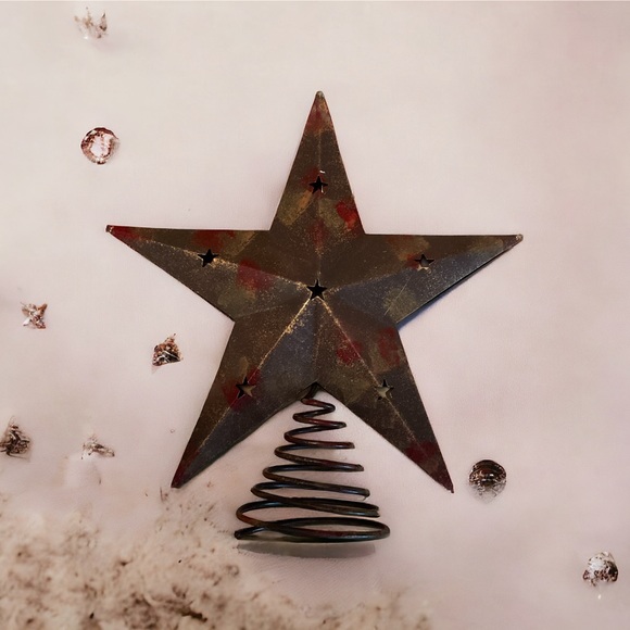 Metal Star Tree Topper - Picture 1 of 1